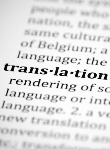 Translation in a dicitonary.