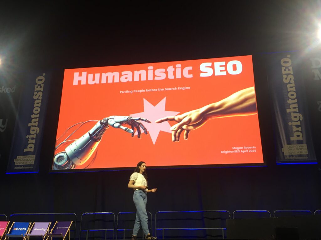 Megan Roberts at brightonSEO.